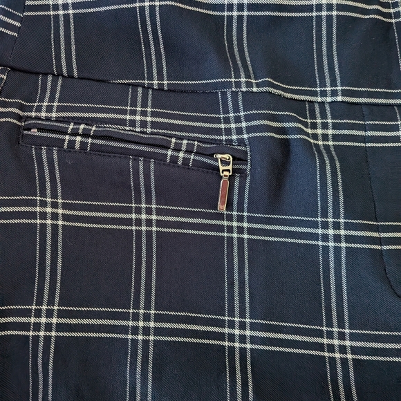 Soho Navy & White Plaid Pants – Women’s Size M #104 - Picture 3 of 5